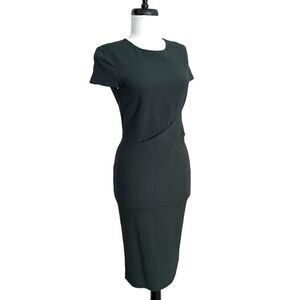 Raoul designer Stretch Midi Dress Forest Green Size 2 minimalist office business
